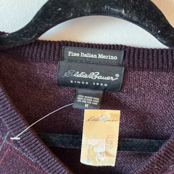 Eddie Bauer Merino Wool V-neck Sweater - Picture 2 of 10